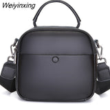 Weiyinxing Women's Bag High Quality Genuine Leather Shoulder Bags Woven Wide Shoulder Strap Female Messenger Bag Luxury Brand Women Handbag