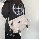 Weiyinxing Ladies Messenger Bags Young Fashion Women's Handbags Crossbody Bags Large Capacity Sling Shoulder Bags Canvas School Bag 0409