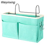 Weiyinxing Cosmetics Makeup Organizer Cotton Storage Bag With Pockets Hanging Organizer For Bathroom Remote Control Pouch Box