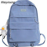 Weiyinxing Boy Girl Nylon Cute Backpack Laptop Waterproof Ladies Student Bag Male Female Travel Backpack Cool Women Men School Bags
