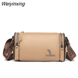 Weiyinxing Women's Fashion Handbags Retro Solid Color Leather Shoulder Casual Women High-ranking New season 100% cowhide Underarm Bag