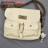 Weiyinxing Women's Canvas Bag Japanese Department Harajuku Windsuit Messenger Bag Female Korean Students Shoulder Bags