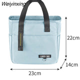 Weiyinxing Bento Lunch Box Thermal Bag Large Capacity Food Zipper Storage Bags Container for Women Cooler Travel Picnic Handbags