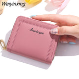 Weiyinxing Fashion Women Cute Cartoon Wallet Small Zipper Girl Brand Designed Pu Leather Coin Purse Female Card Holder Hand Wallet
