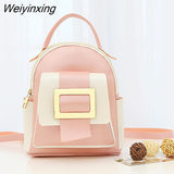 Weiyinxing Backpacks Women PU Leather Cute Small Backpack Female White Back Pack Black Backpacks For Teen Girls Fashion Backpack Women