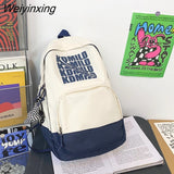 Weiyinxing Letter Printing Women Backpack Multifunction Waterproof Travel Bagkpack Student School Bag Teenage Girls Laptop Backpack