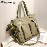 Weiyinxing Bag Shoppers Simple Fashion Zipper Handbags Shoulder Waterproof Large Capacity Zipper Bags 2023 Women's Brand Crossbody