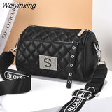 Weiyinxing Ladies Casual High quality PU Shoulder Bags Female Solid Color Zipper Underarm Bag Wide shoulder strap Handbags for Women