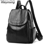 Weiyinxing Designer Backpacks Women Leather Backpacks mochila School Bag for Teenager Girls Travel Backpack Retro Bagpack Sac a Dos