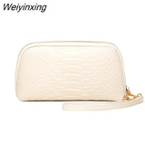 Weiyinxing Crocodile Pattern Genuine Leather Women Purses Coin Purse Card Holder Wallets Cow Leather Female Clutch Money Phone Bags