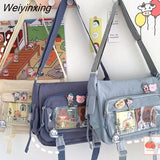 Weiyinxing Crossbody Bags for Women Messenger Bag College Student School Bags Large Capacity Versatile Youth Female Tote Shoulder Bag 0409