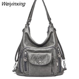 Weiyinxing Luxury Soft Leather Multifunction Women Bags Fashion Female Large Capacity Shoulder Bag High Quality Women Crossbody Handbag