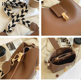 Weiyinxing Luxury Shoulder Bag Women Handbag Designer Brand Bucket Bags Leather Women Crossbody Bag Famous Brand Bags Shopper Purses