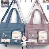 Weiyinxing Nylon Women Handbags Messenger Bag Youth Ladies Fashion Shoulder Tote Bag Versatile Female Crossbody Bags Pouch Pack Bolsas