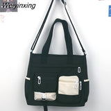 Weiyinxing Nylon Women Handbags Messenger Bag Youth Ladies Fashion Shoulder Tote Bag Versatile Female Crossbody Bags Pouch Pack Bolsas