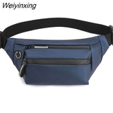 Weiyinxing Men's Fanny Pack Teenager Outdoor Sports Running Cycling Waist Bag Packs Male Fashion Shoulder Belt Bag Travel Phone Pouch Bags