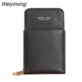 Weiyinxing Mini Phone Bag Luxury Hand Bags for Womens PU Leather Crossbody Bags Vertical Zipper Wallet Small Shoulder Bag