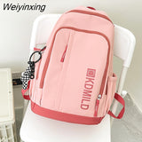 Weiyinxing Harajuku Cute Girls Backpack Double Zipper Waterproof College School Bag Teenagers Girls Student Rucksack Kawaii Mochila