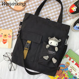 Weiyinxing Cartoon Tote Bag Canvas Handbag Shopping Bag Super Cool Handbags Shoulder Bags for Girl Book Bags Bolsa Feminina Mochila