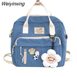 Weiyinxing School Bag Original Designer Large Capacity Handbag Shoulder Messenger Bag Dual Purpose Backpack Handbags Women Bags