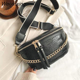Weiyinxing Women's Fanny Pack High Quality Waist Bag Thick Chain Shoulder Crossbody Chest Bag Female Belt Bag Designer Brand Handbag