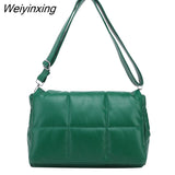 Weiyinxing Padded Women Shoulder Bags Designer Brand Quilted Handbag Luxury Pu Space Cotton Crossbody Bag Large Tote Winter 2023