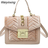 Weiyinxing For Women 2023 Designer Luxury Winter Velvet Top Brand Flap Hand Bag High Quality Women Crossbody Shoulder Bag Satchel