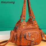 Weiyinxing Fashion High Quality Woman Messenger Bag Luxury Soft Leather Handbags Women's Bags Designer Famous Brand Women Shoulder Tote