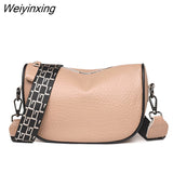 Weiyinxing Genuine Leather Shoulder Crossbody Bags For Women High Quality Solid Color Cow Leather Female Messenger Bag Ladies Handbags