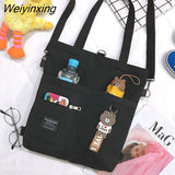 Weiyinxing Mini Student Bag Casual Femme Shoulder Bags Quality Canvas Shoulder Bags Casual Large Size Travel Bags