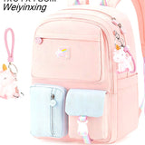 Weiyinxing Girls School Bag Super Light Children's Spine Protection And Load Reduction Backpack Student Large Capacity Child Bags