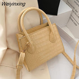 Weiyinxing Crocodile Pattern PU Leather Crossbody Bags for Women Chain Female Shoulder Handbags Mini Purses Travel Jacquemus Bag