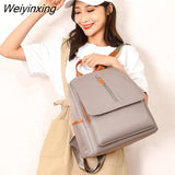 Weiyinxing Women Waterproof School Bag Casual Teenager Girl Shoulder Bags Female Backpack New Female Backpack Fashion Oxford cloth Backpack