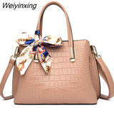 Weiyinxing Crocodile Pattern Leather Women's Handbags Fashion Shoulder Crossbody Bags for Women 2023 Large Capacity Ladies Tote Sac