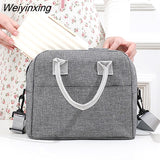 Weiyinxing Large Shoulder Cooler Bags Portable Lunch Bag For Women Fridge Bag Zipper Thermal Bag Lunch Box Tote Food Picnic Beach Bag
