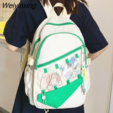 Weiyinxing Women Mesh Waterproof College Backpack Girl Boy Cute Net School Bag Lady Men Laptop Student Fashion Female Travel Book Bags