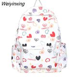 Weiyinxing Cute Cartoon Printing Girl Travel Book Bag Trendy Women Laptop Leisure School Bags Female Fashion College Backpack Kawaii