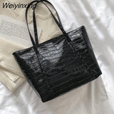 Weiyinxing Luxury Handbags For Women Fashion Stone Tote Shopper Designer Shoulder Bags Large Capacity PU Leather Travel Women's Bag