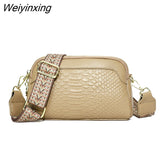 Weiyinxing Women Genuine Leather Shoulder Crossbody Bags High Quality Solid Cow Leather Ladies Handbags Designer Female Messenger Tote Sac
