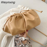 Weiyinxing Mantang Solid Color Pu Leather Crossbody Bags For Women 2023 Small Clutch Lady Luxury Shoulder Messenger Bag Travel Handbags