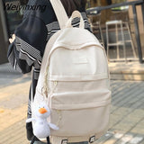 Weiyinxing Boy Girl Nylon Cute Backpack Laptop Waterproof Ladies Student Bag Male Female Travel Backpack Cool Women Men School Bags