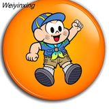 Weiyinxing accessories badge 45mm broches de decoración insignias de Metal para ropa decoración de mochila