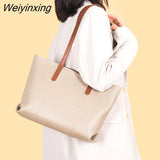 Weiyinxing Leather Large Capacity Tote Bag High Quality Soft Cow Leather Shoulder Messenger Bag For Women 2023Luxury Ladies Handbag
