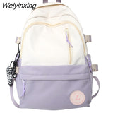 Weiyinxing Cute Travel School Bag Trendy Lady Kawaii Student Backpack Cool Female Nylon College Backpack Fashion Women Laptop Book Bag 911