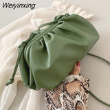 Weiyinxing Mantang Solid Color Pu Leather Crossbody Bags For Women 2023 Small Clutch Lady Luxury Shoulder Messenger Bag Travel Handbags