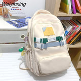 Weiyinxing Women’S Large Capacity Student Backpack High Appearance Level Girl Schoolbag Computer Bag Nylon Waterproof Book Pack Travel Bag