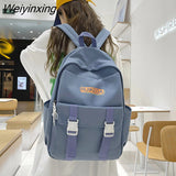 Weiyinxing Fashion Multi-pocket Nylon Women Backpack Female Waterproof Travel Bag Kawaii Girl Insert Buckle Schoolbag Lady Cute Bookbag
