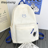 Weiyinxing Fashion College School Bag Waterproof Nylon Women Backpack Female Cute Leisure Travel Shoulder Bag For Teenage Girls Bookbag