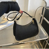 Weiyinxing Exquisite Underarm Shoulder Bags for Women 2023 New PU Leather Armpit Handbags Purse Female Designer Pouch Hobo Bag