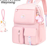 Weiyinxing Girls School Bag Super Light Children's Spine Protection And Load Reduction Backpack Student Large Capacity Child Bags
